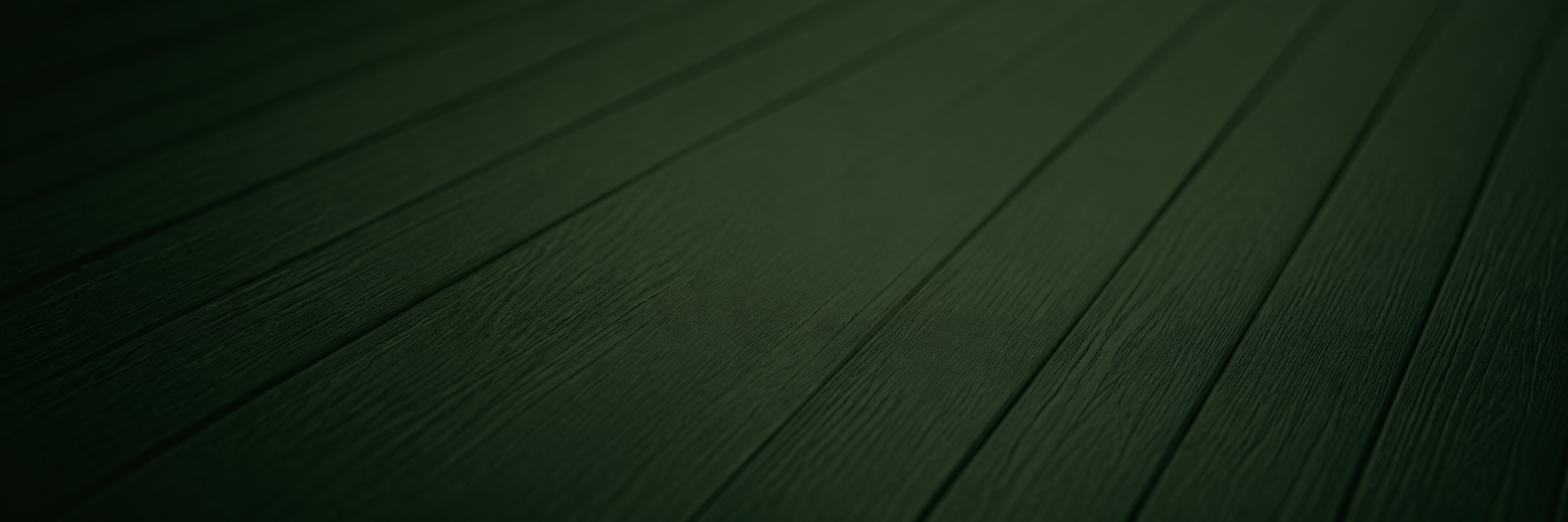 Dark green close-up background of textured WPC decking boards, used as a branded page header image.